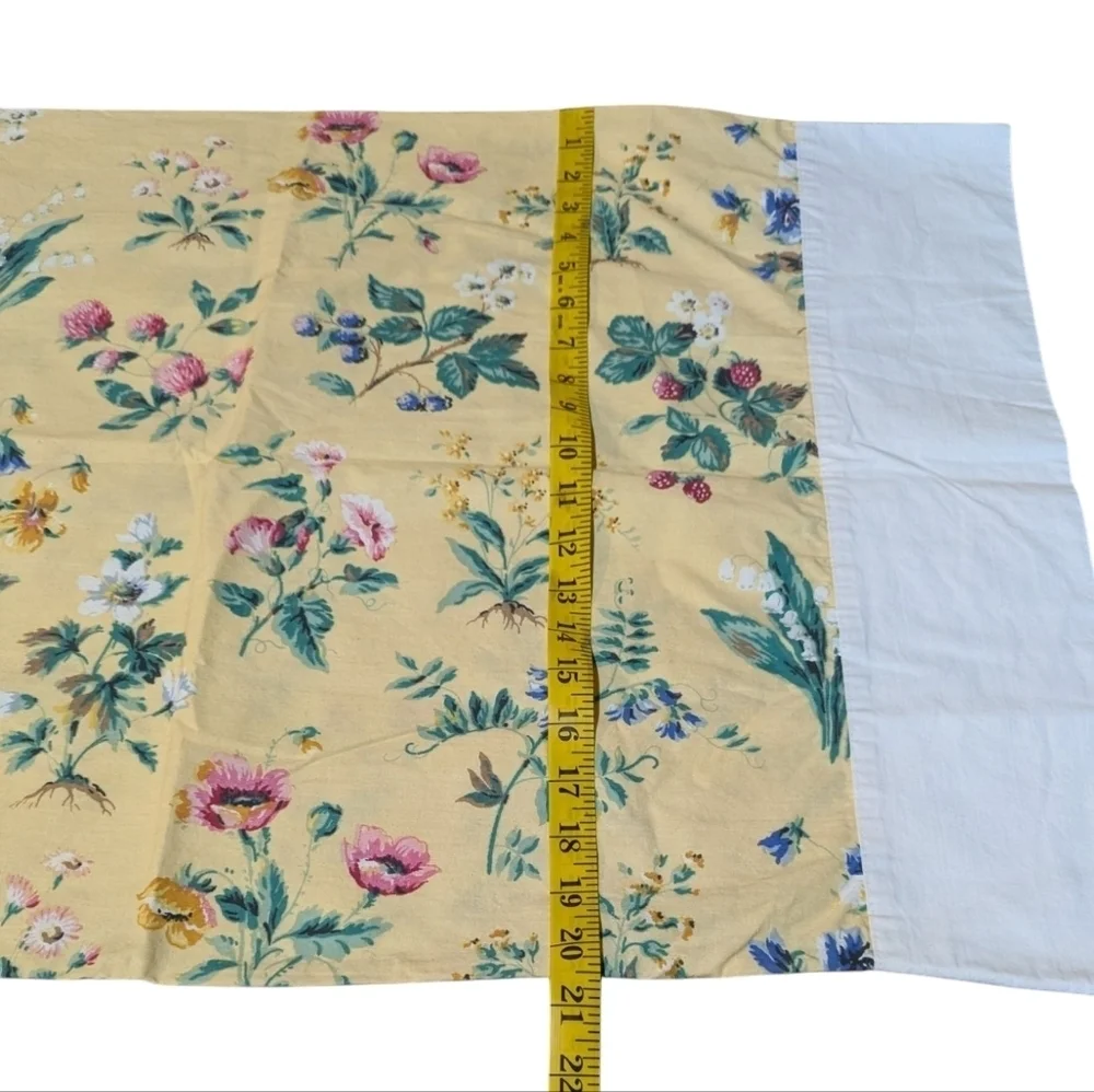 Vintage Liz Claiborne At Home Twin Fitted Sheet & Shams Floral Cottagecore